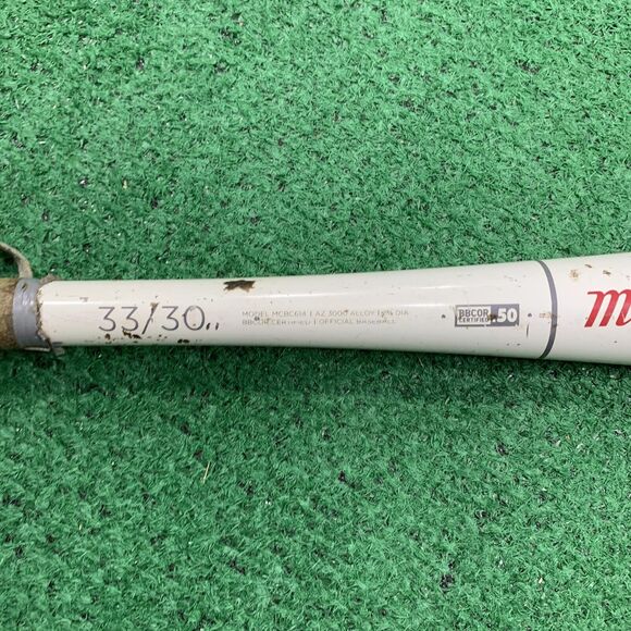 Marucci CAT6 BASEBALL BAT BBCOR .5 Model MCBC614 33" 30 oz 2 5/8" Diameter White - Picture 3 of 10